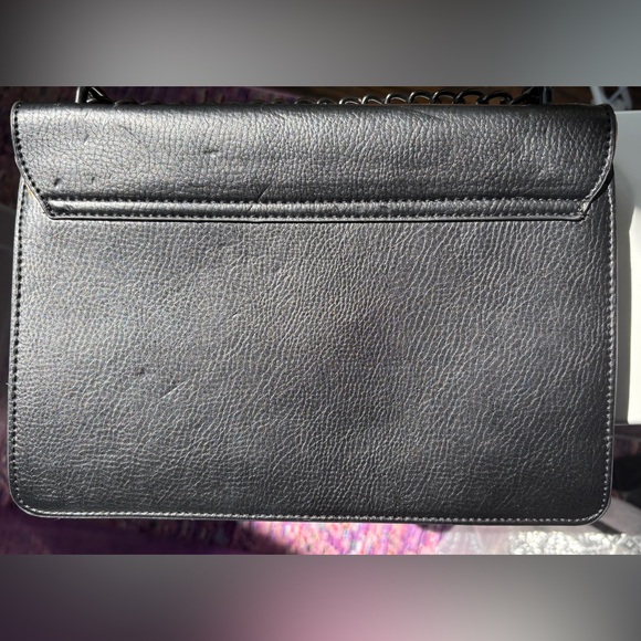 Foley + Corinna Black Spiked Studded Shoulder Bag Spikes Punk Goth - Picture 7 of 17